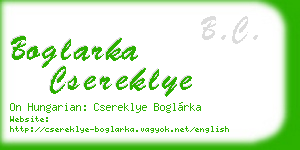 boglarka csereklye business card